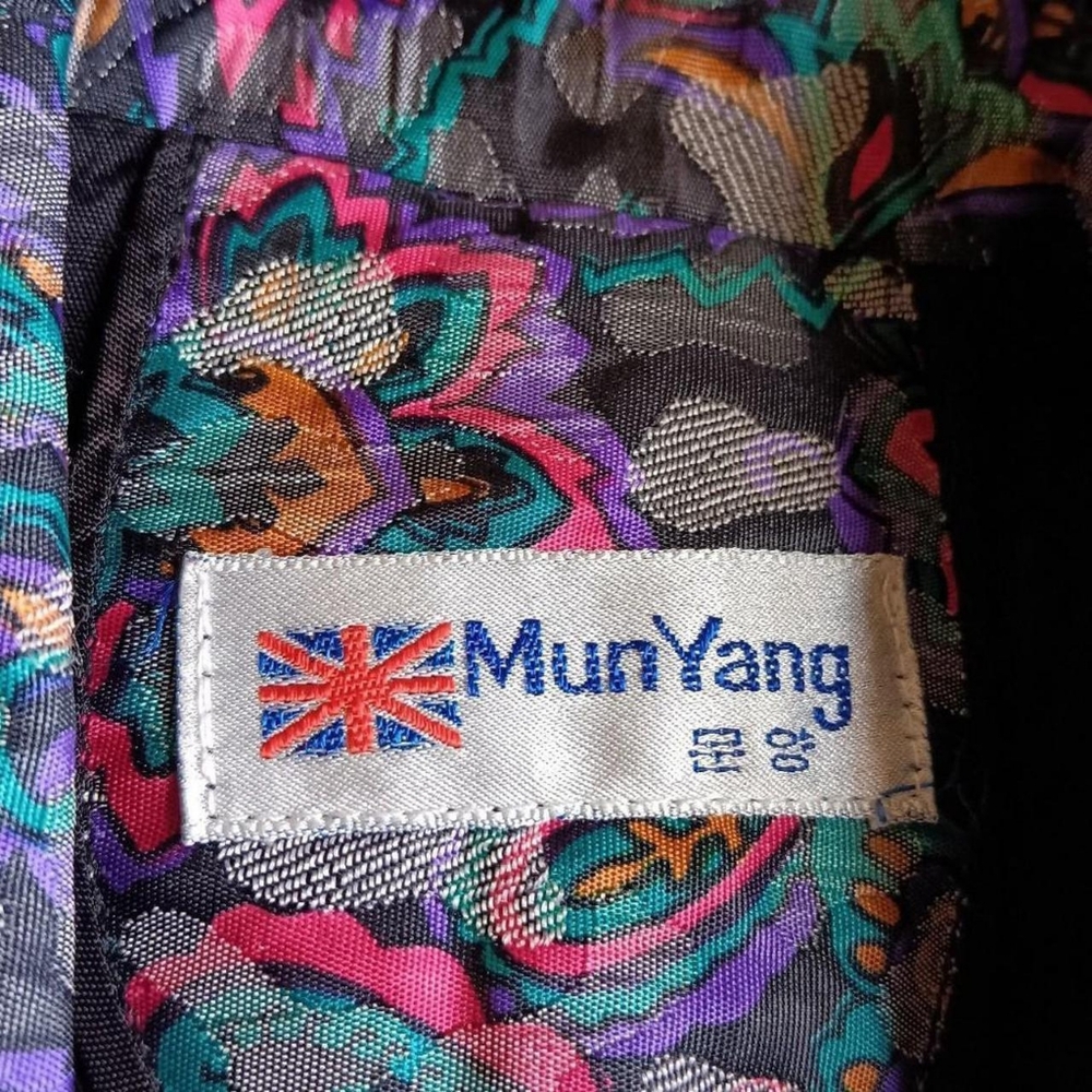 Vintage Mun Yang Multicolor Blazer Jacket, Loud Funky Busy Print Suit Coat XL+ - Picture 6 of 9